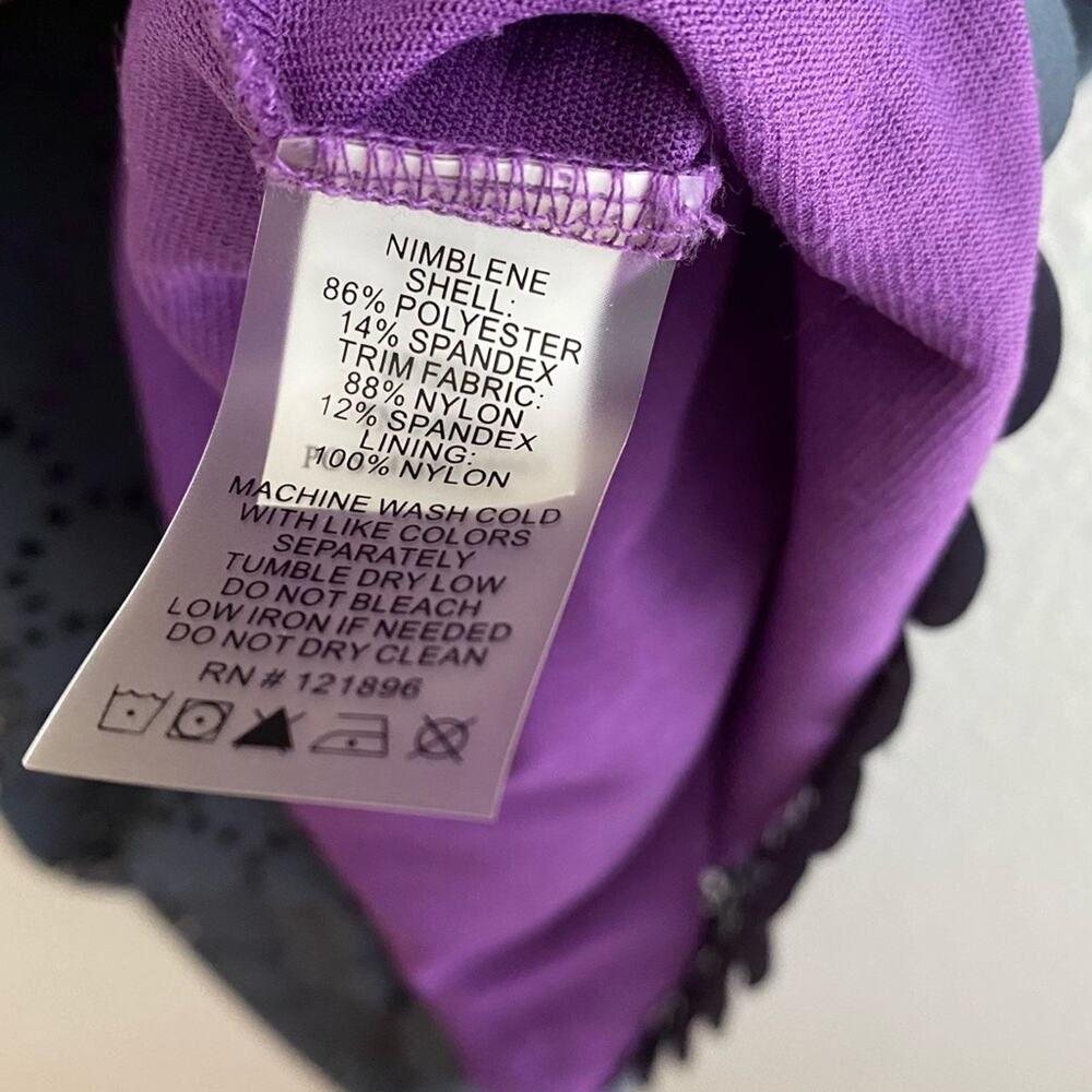 Title Nine Sleeveless Illusion Eyelet Dress, Gray/Purple, Size Md, Athleticwear - Picture 4 of 8